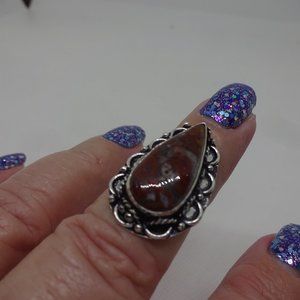 Stunning "POPPY JASPER" Handmade Sterling Ring Size 7 #98A